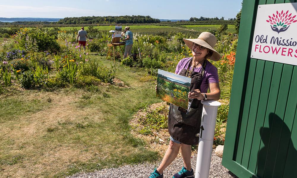 Plein Air painting on Old Mission Peninsula