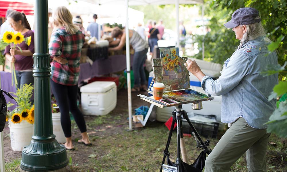 Plein Air Painting at the Farmers Market
