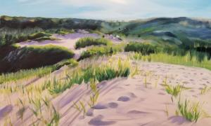 Plein Air Painting of Sleeping Bear Dunes
